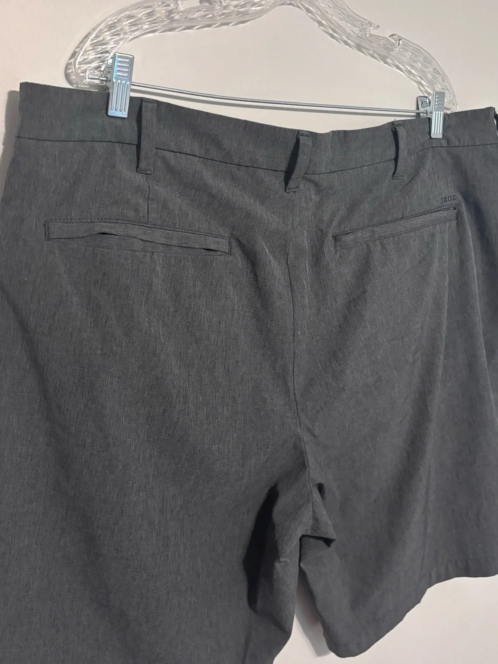 Bundle of Two Pairs of Izod Men's Gray Flat-Front Dress Shorts